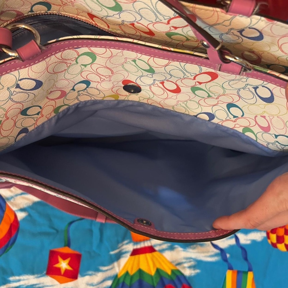 Stylish Pink and Multicolor Women's Bag - Picture 3 of 5